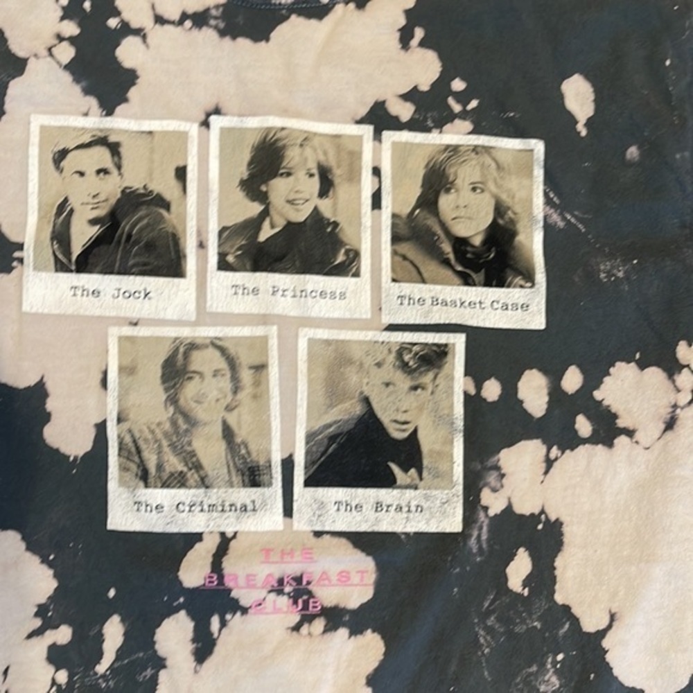 The breakfast club vintage tie-dye cropped T-shirt - Picture 2 of 4